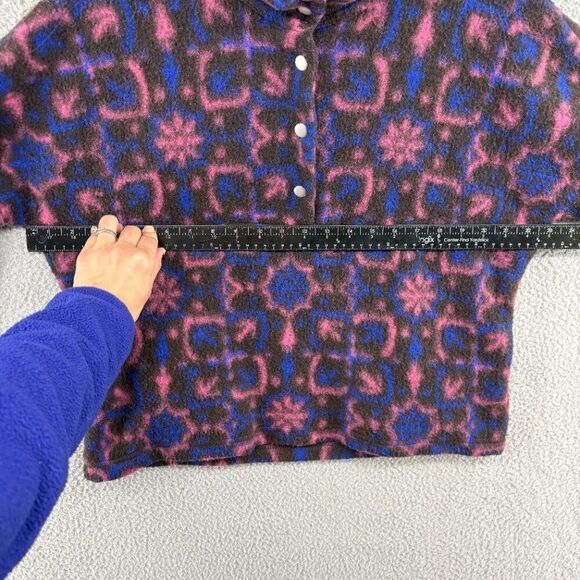 Xirena Caden Wool Blend Fleece Jacket Cozy Geometric Print Snap-T pullover XS - Picture 8 of 12